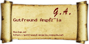 Gutfreund Angéla névjegykártya